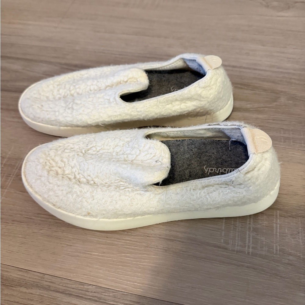 Allbirds Cream Wooo Slip-On Lounger Shoes Size 7